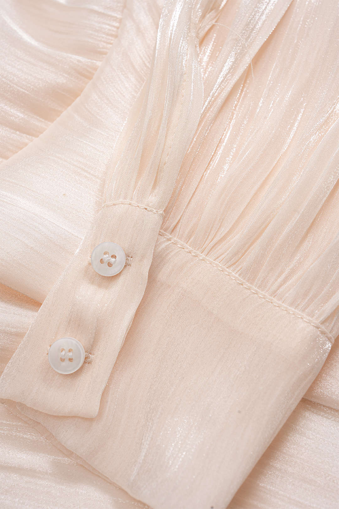 Chiffon Pleated Ruffle Long Sleeve Mini Dress