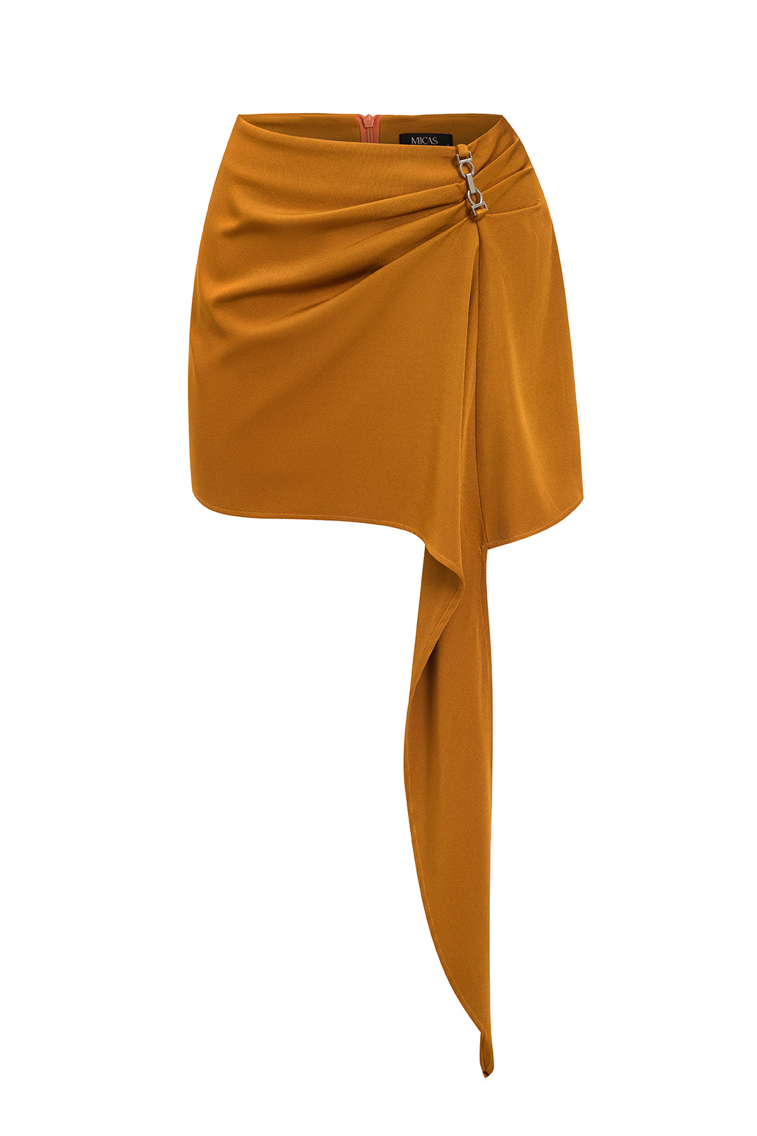 Solid Asymmetrical Mini Skirt