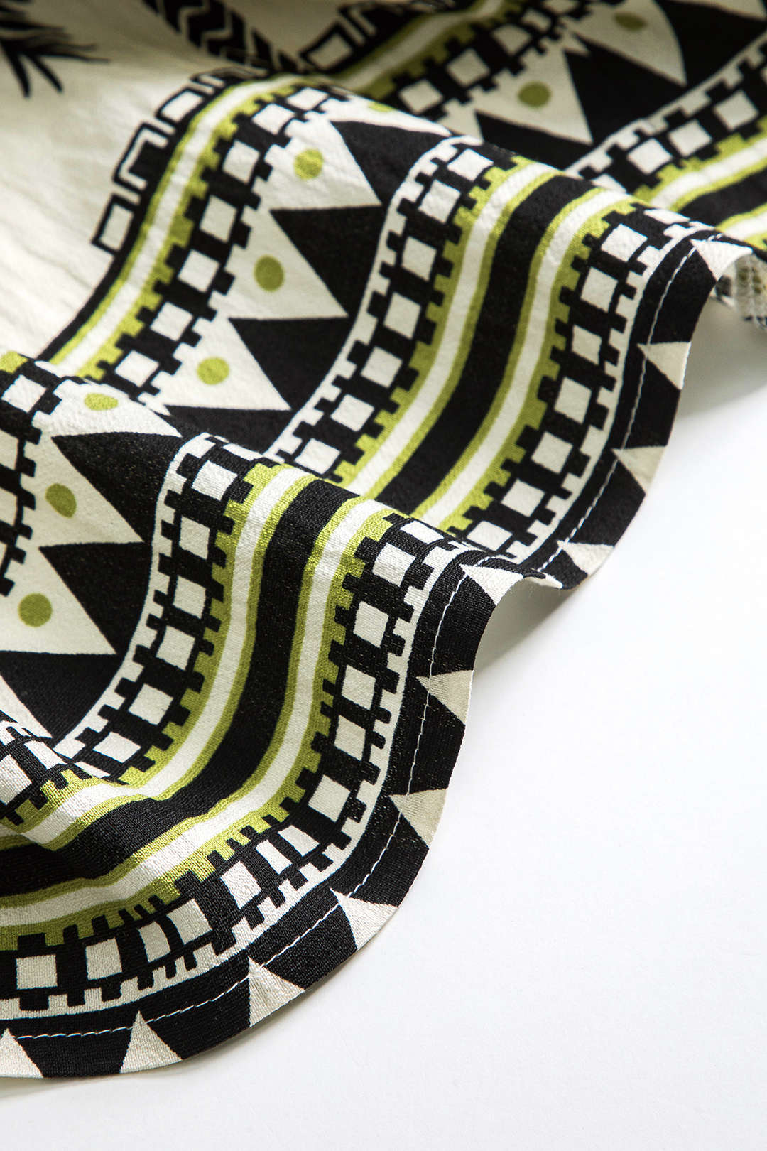 Coconut Palm Geometric Print Tie Knot Skirt