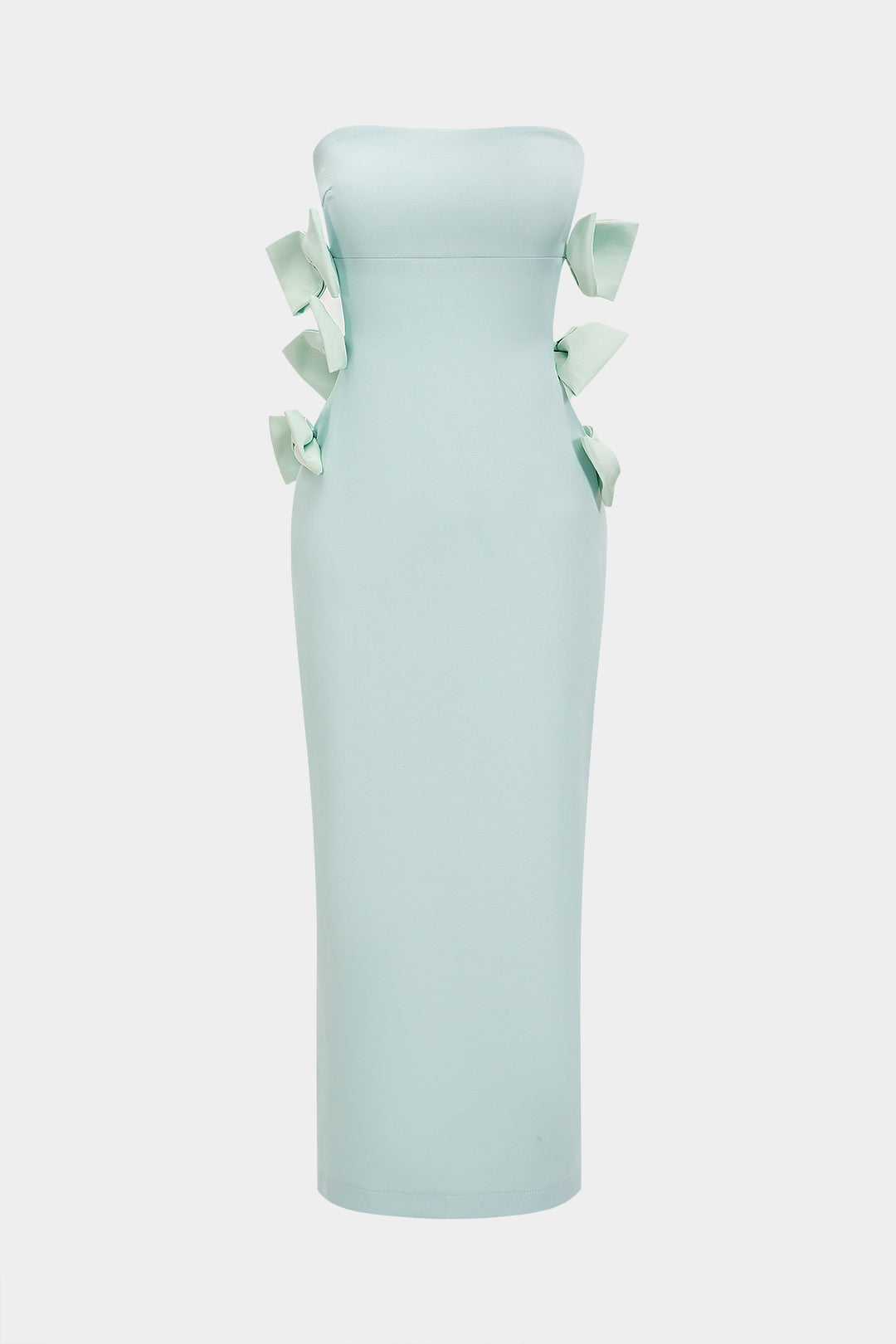 Bow Strapless Sleeveless Maxi Dress