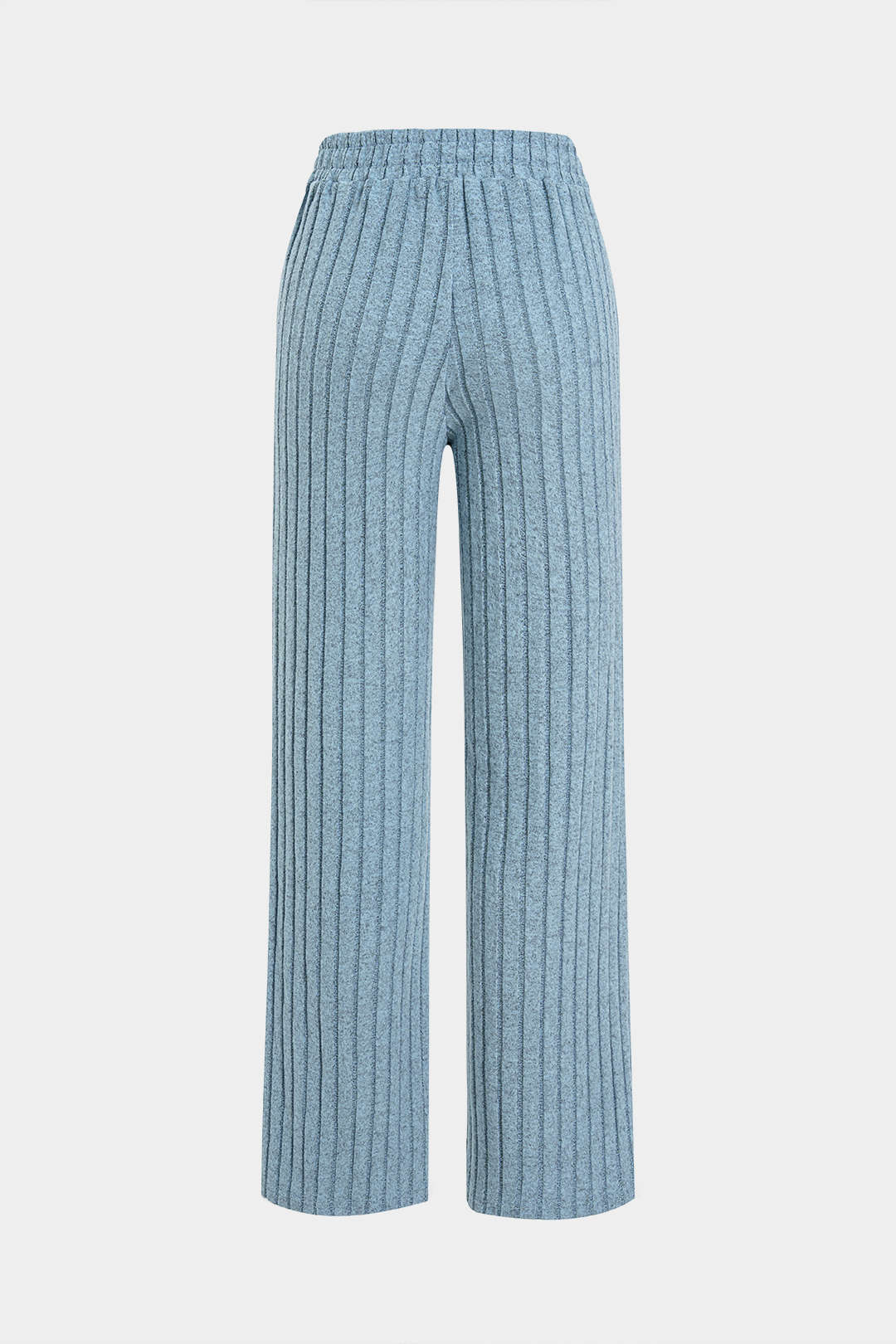 Basic Solid Knit Tank Top And High Waist Pants Set