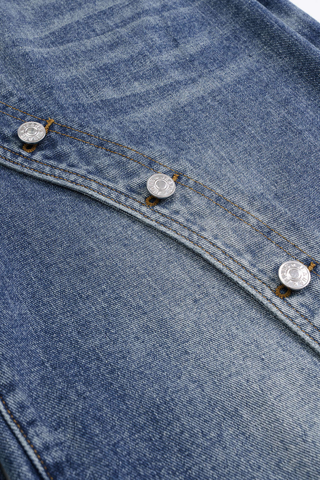 Denim Asymmetrical Button Shorts