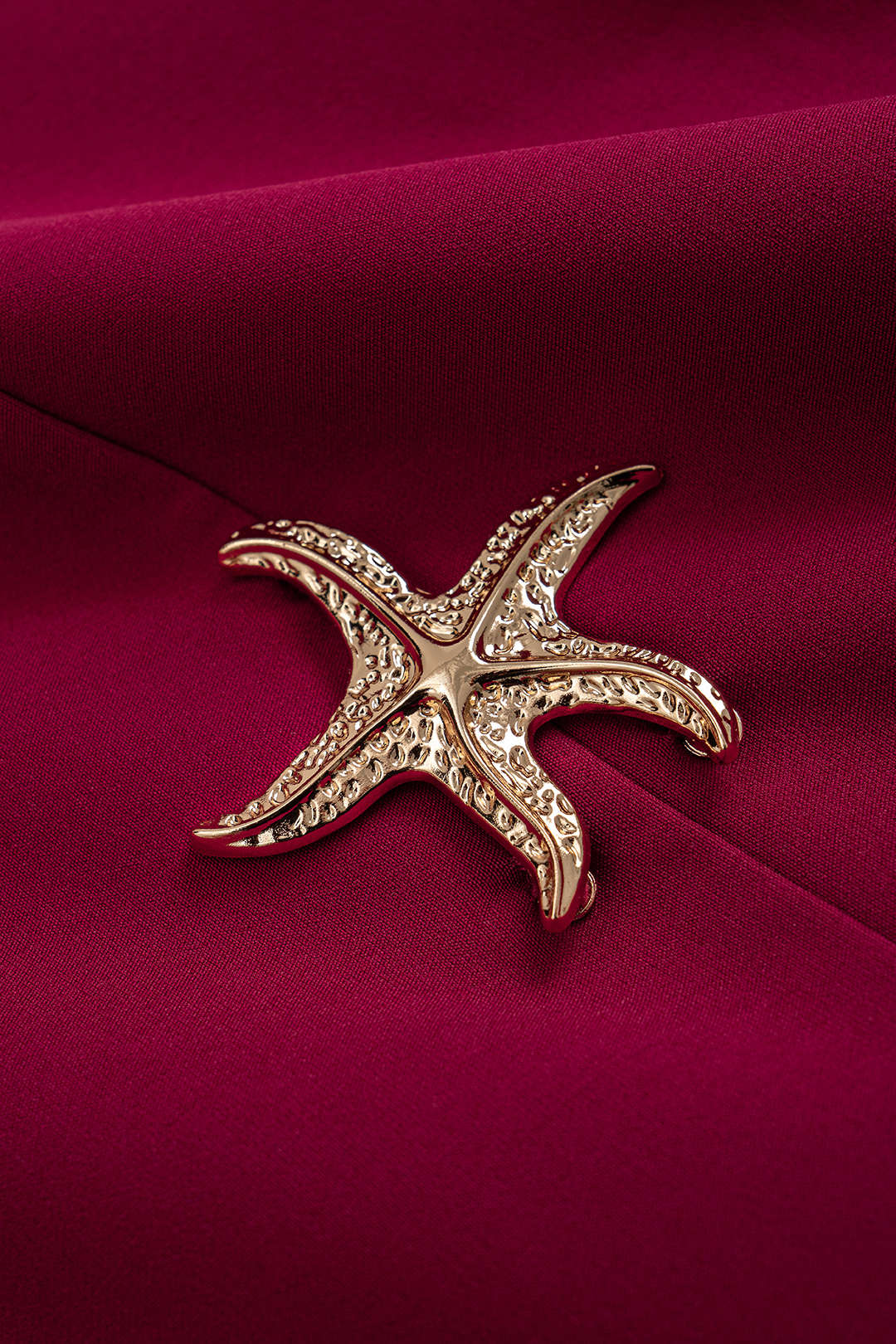 Halter Neck Metallic Starfish Decor Mini Dress
