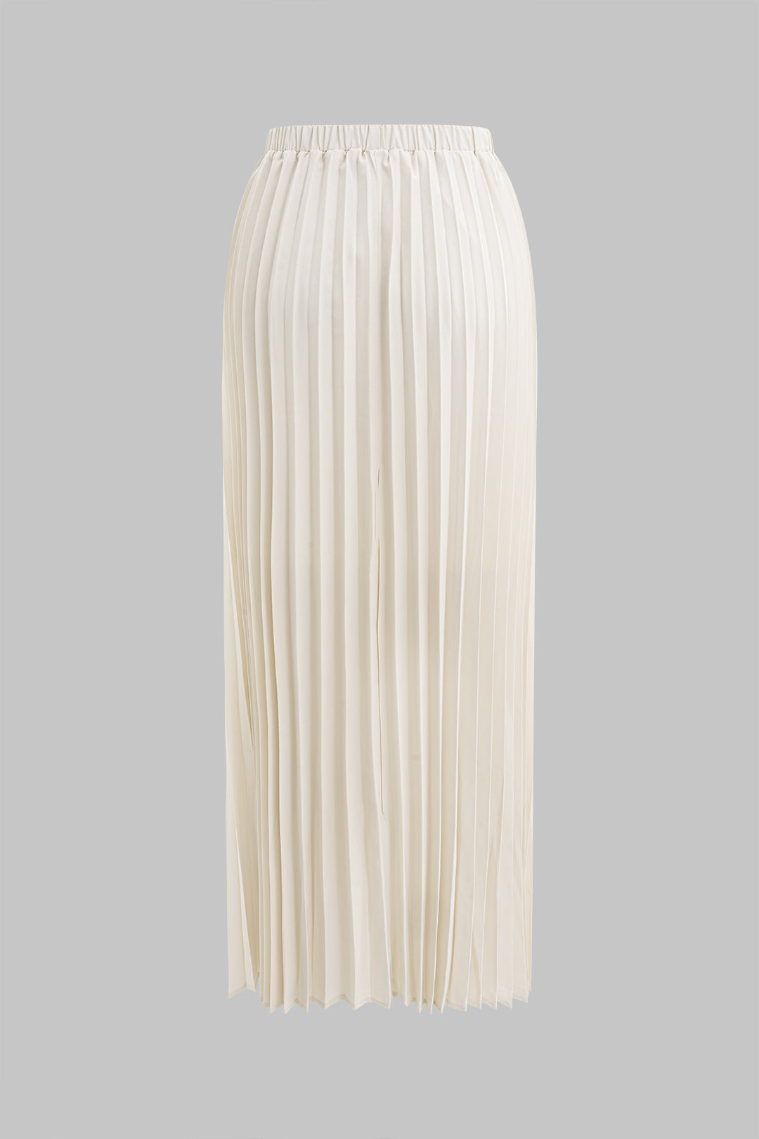 Halter Neck Button Backless Tank Top And Pleated Skirt Set