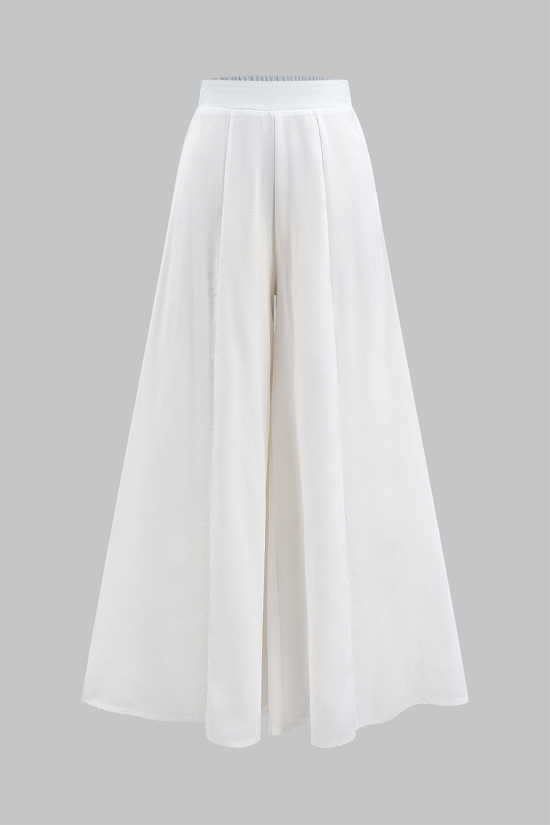 Ruched Crossed Short Sleeve Top And Wide Leg Trousers Set
