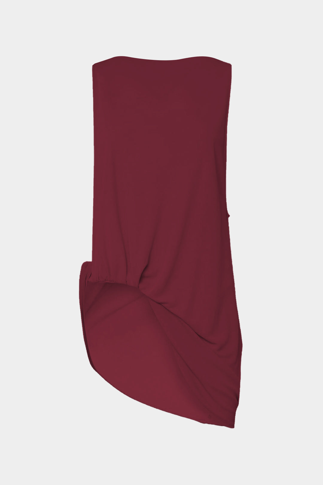 Asymmetrical Ruched Tank Sleeveless T-Shirt