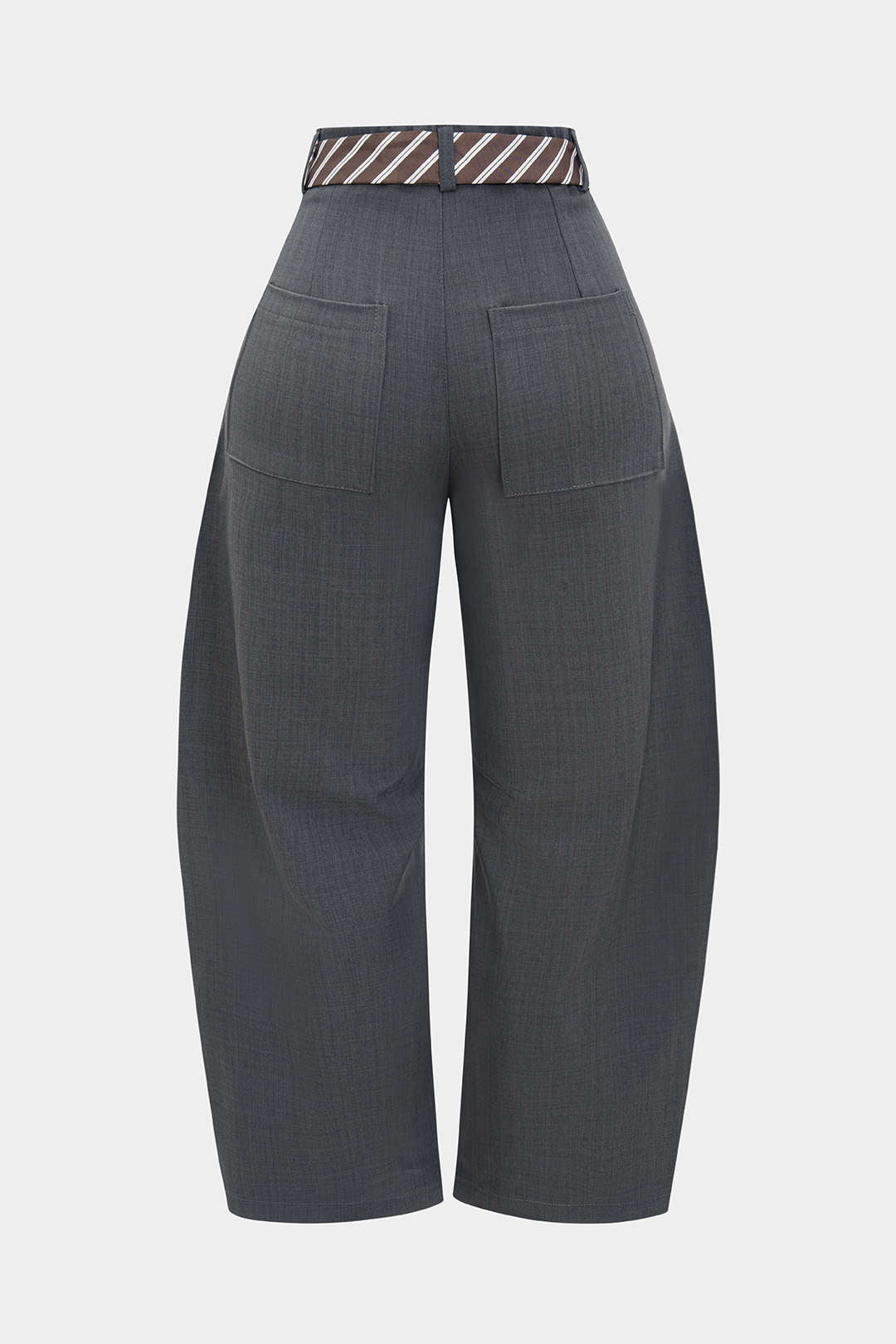Belted Barrel Trousers