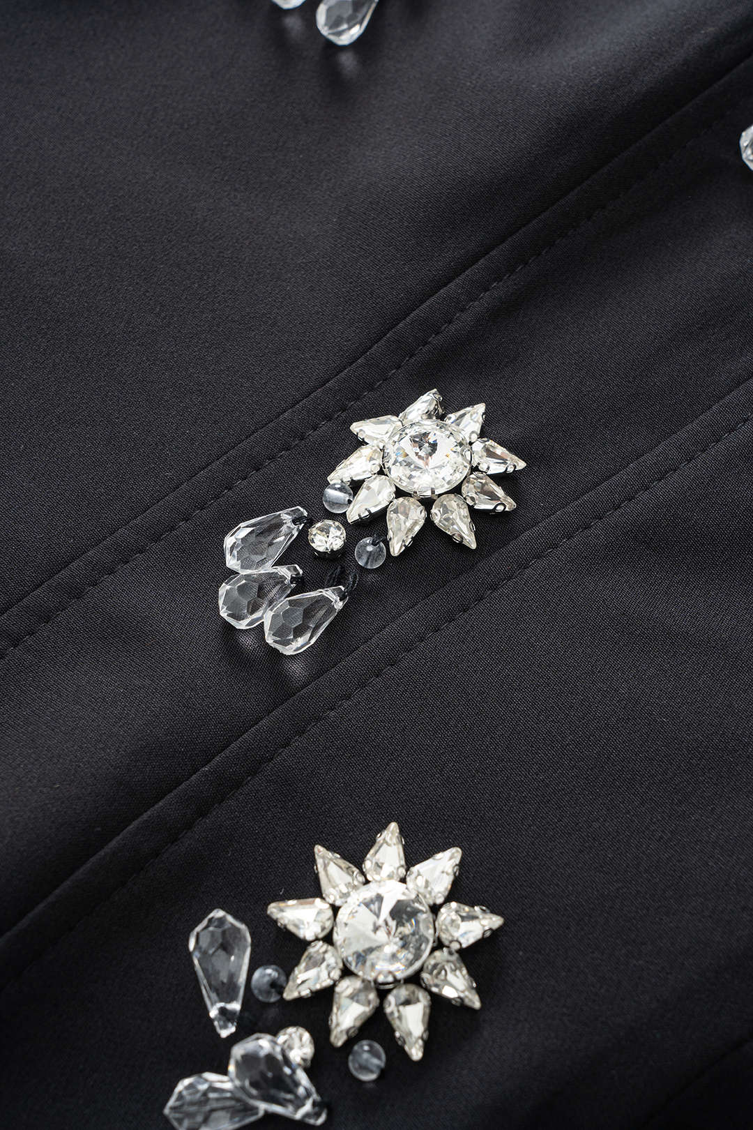 Rhinestone Backless Tank Top And Skirt Set