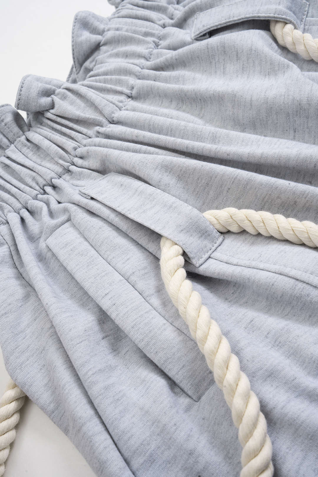 Belted Drawstring Barrel Trousers