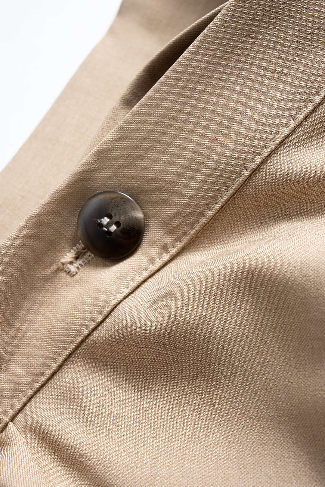 Solid Button Pleated Skirt