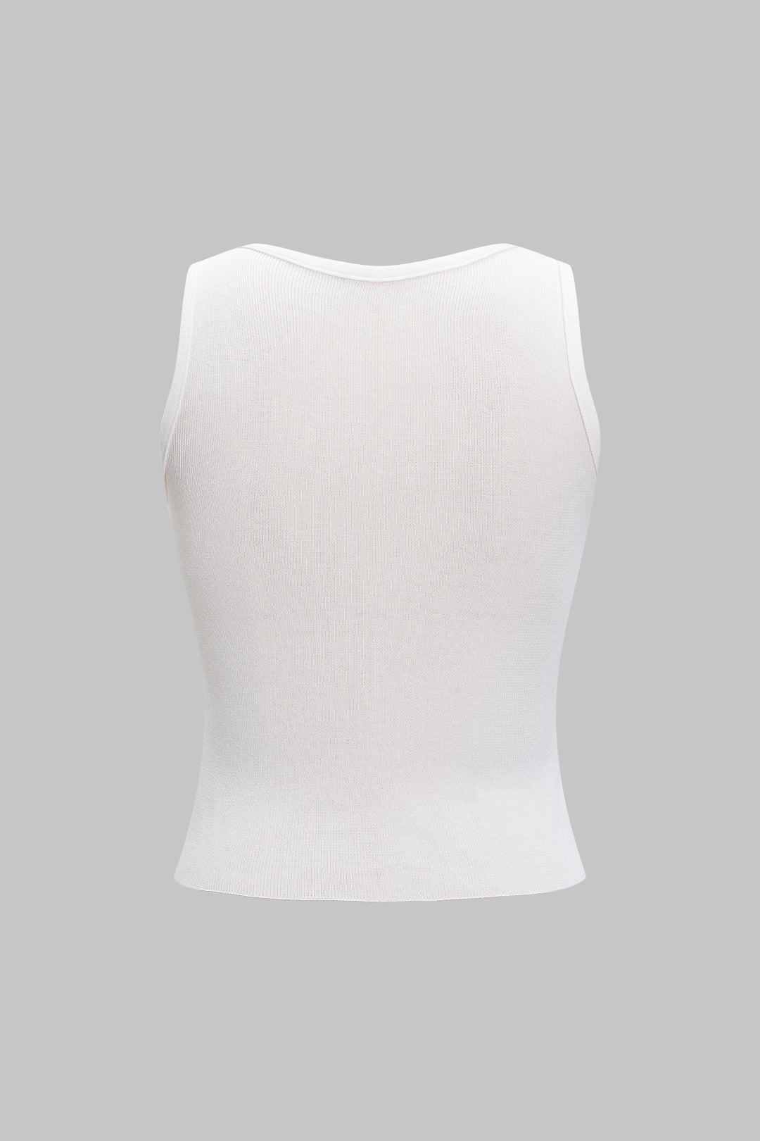 Knit Rhinestone Sleeveless Tank Top