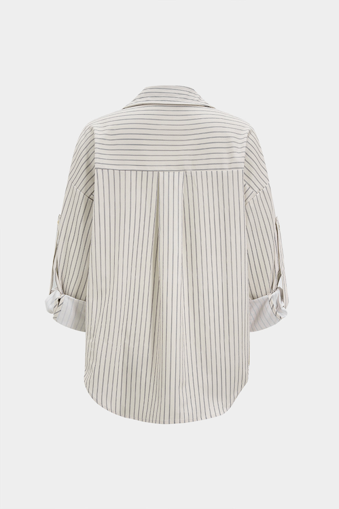 Stripes Print Button Short-Sleeve Shirt