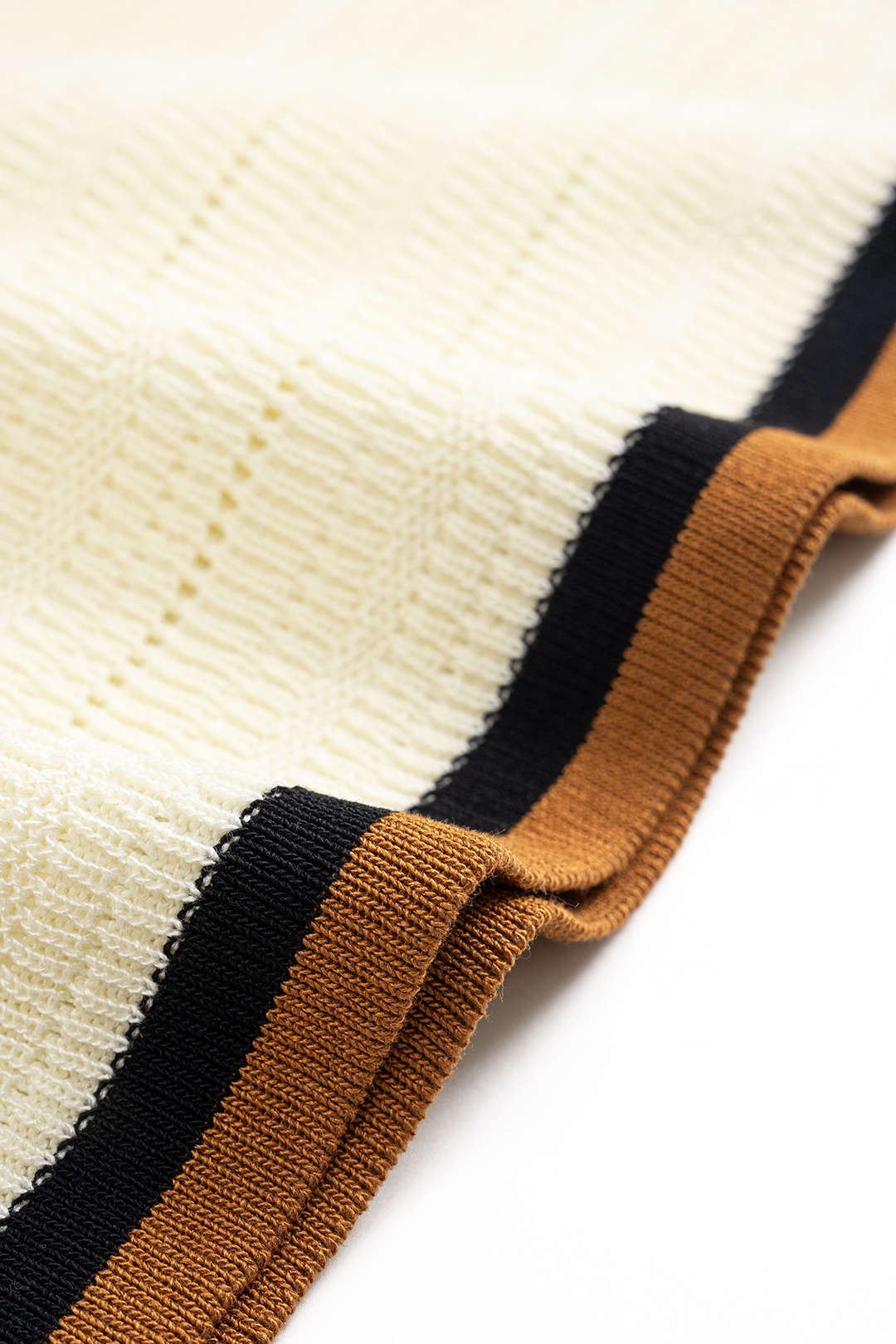 Knit Contrast Button Short-Sleeve Shirt And Skirt Set