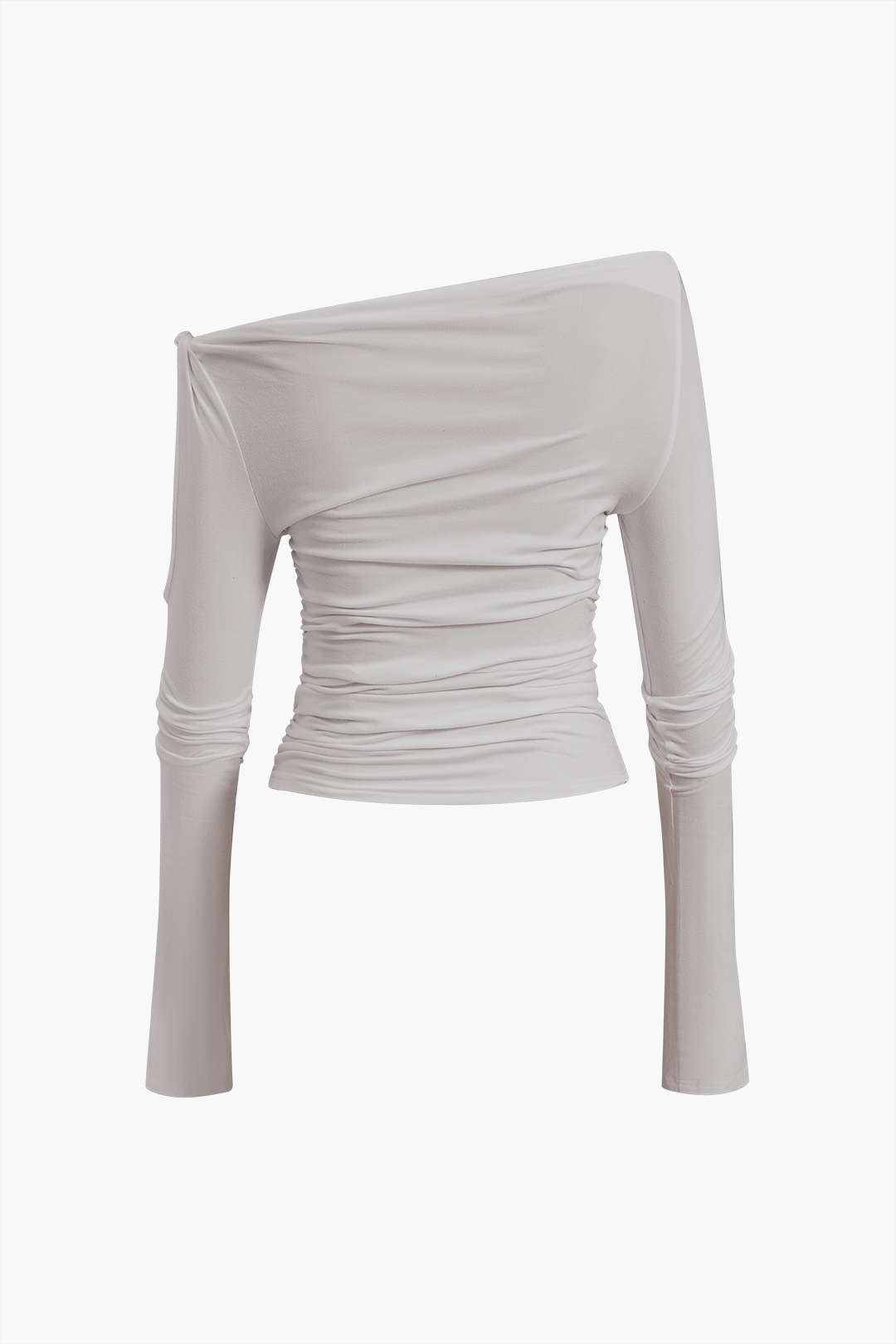 Solid Cut Out Twist Knot Long-Sleeve Top