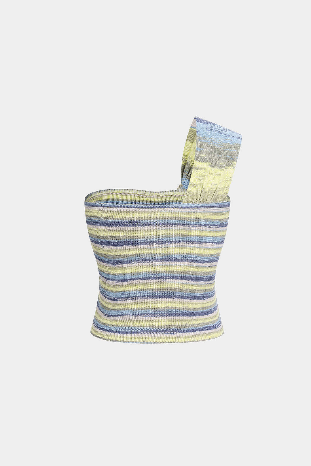 Knit Twist Knot One Shoulder Short Tank Top