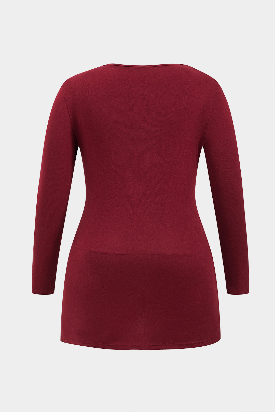 Plus Size Ruffle Asymmetrical Long Sleeve Mini Dress
