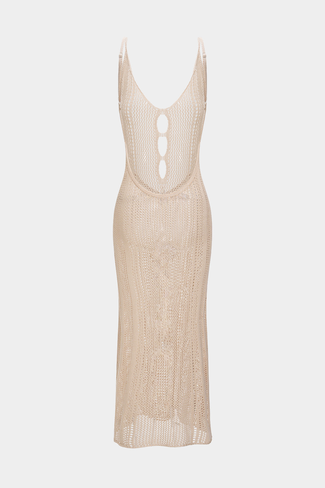 V-Neck Cut Out Backless Slip Sleeveless Cover Up