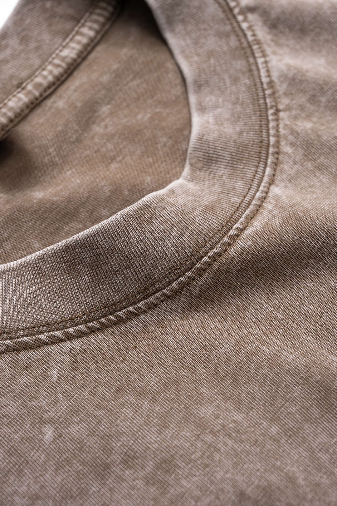 Round Neck Old Wash Water Short Sleeve T-Shirt