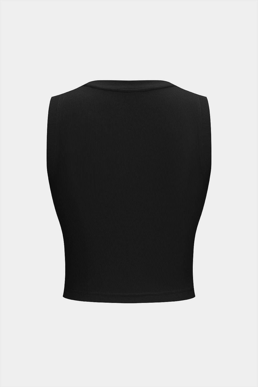 Car Letter Print Sleeveless Tank Top