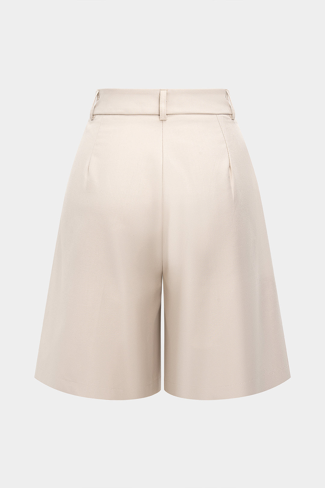 Solid Color Wide Leg High Waist Shorts