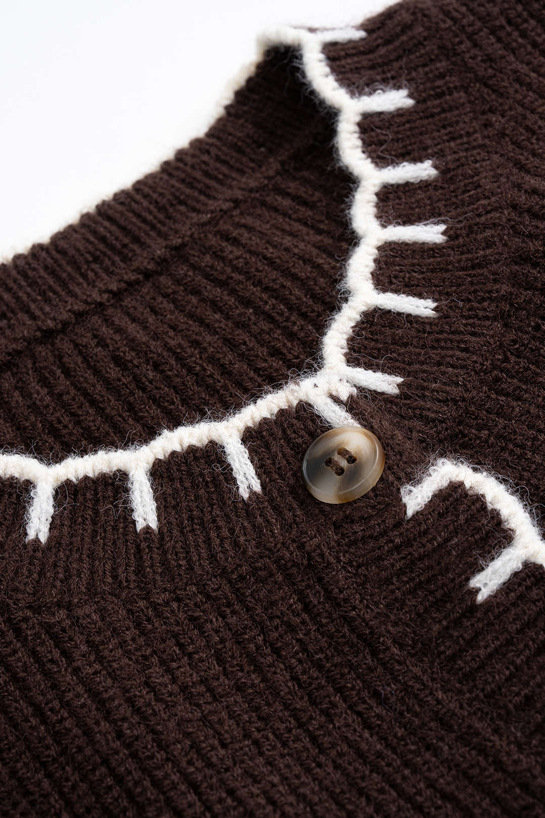 Knit Contrast Short-Sleeve Top