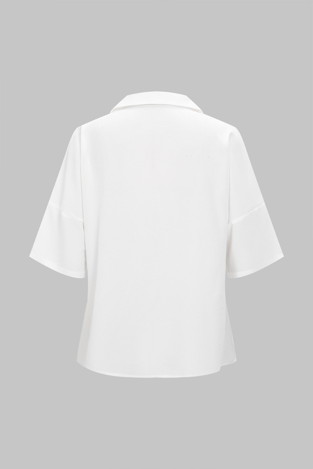 Solid Ruced Short-Sleeve Shirt