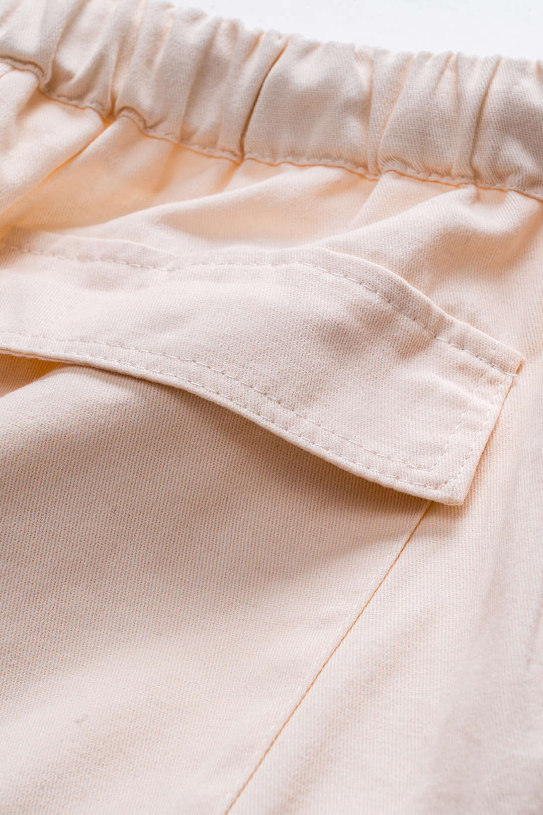 Ruched Tie Front Pocket Wide Leg Trousers