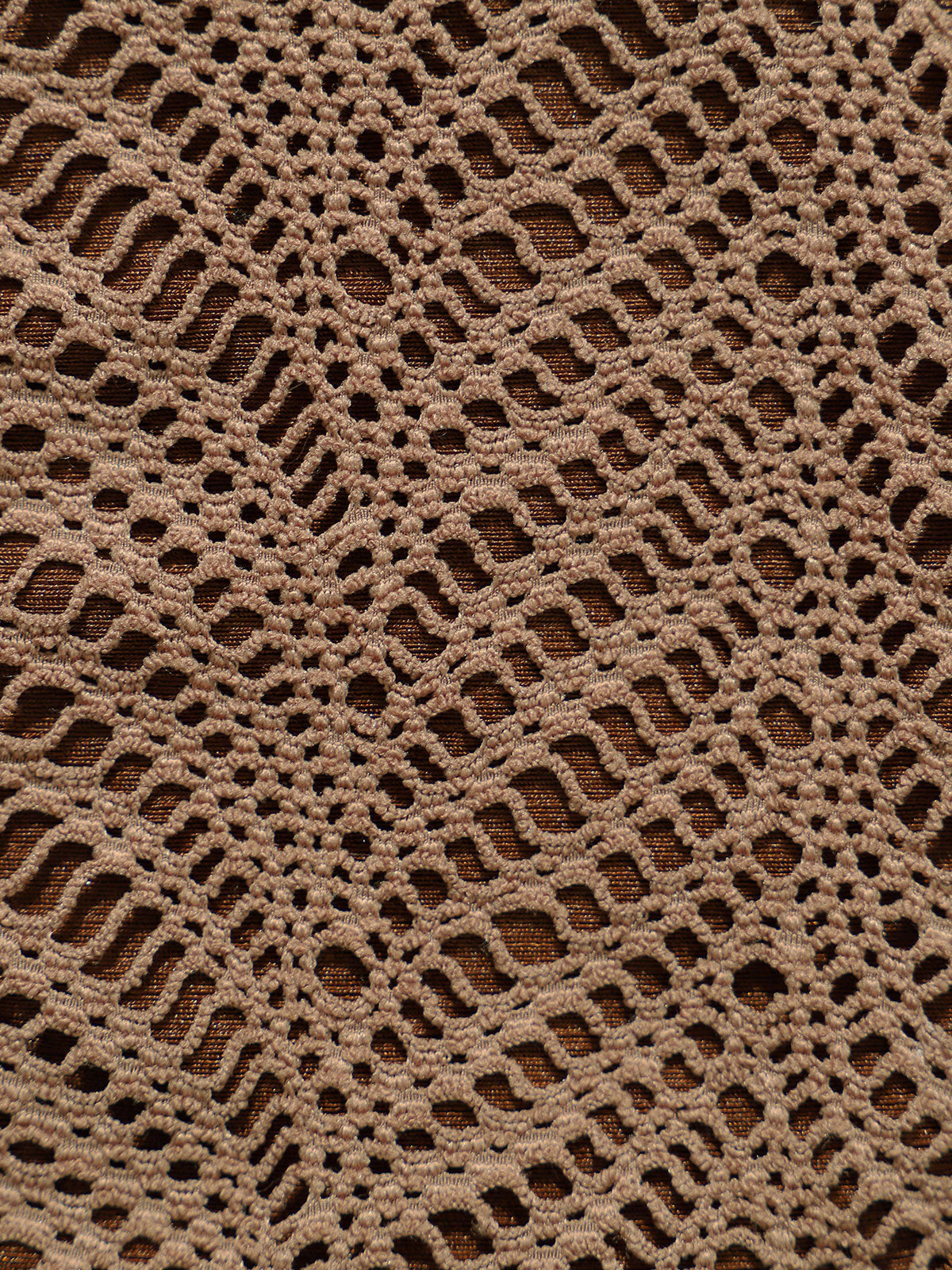 Brown Crochet Cross Back Bikini Top