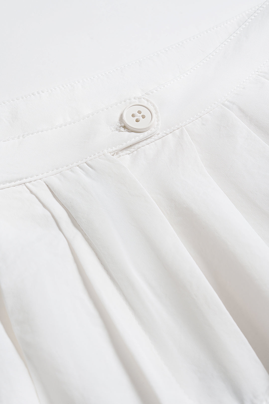 Solid Ruched Wide Leg Zipper Trousers