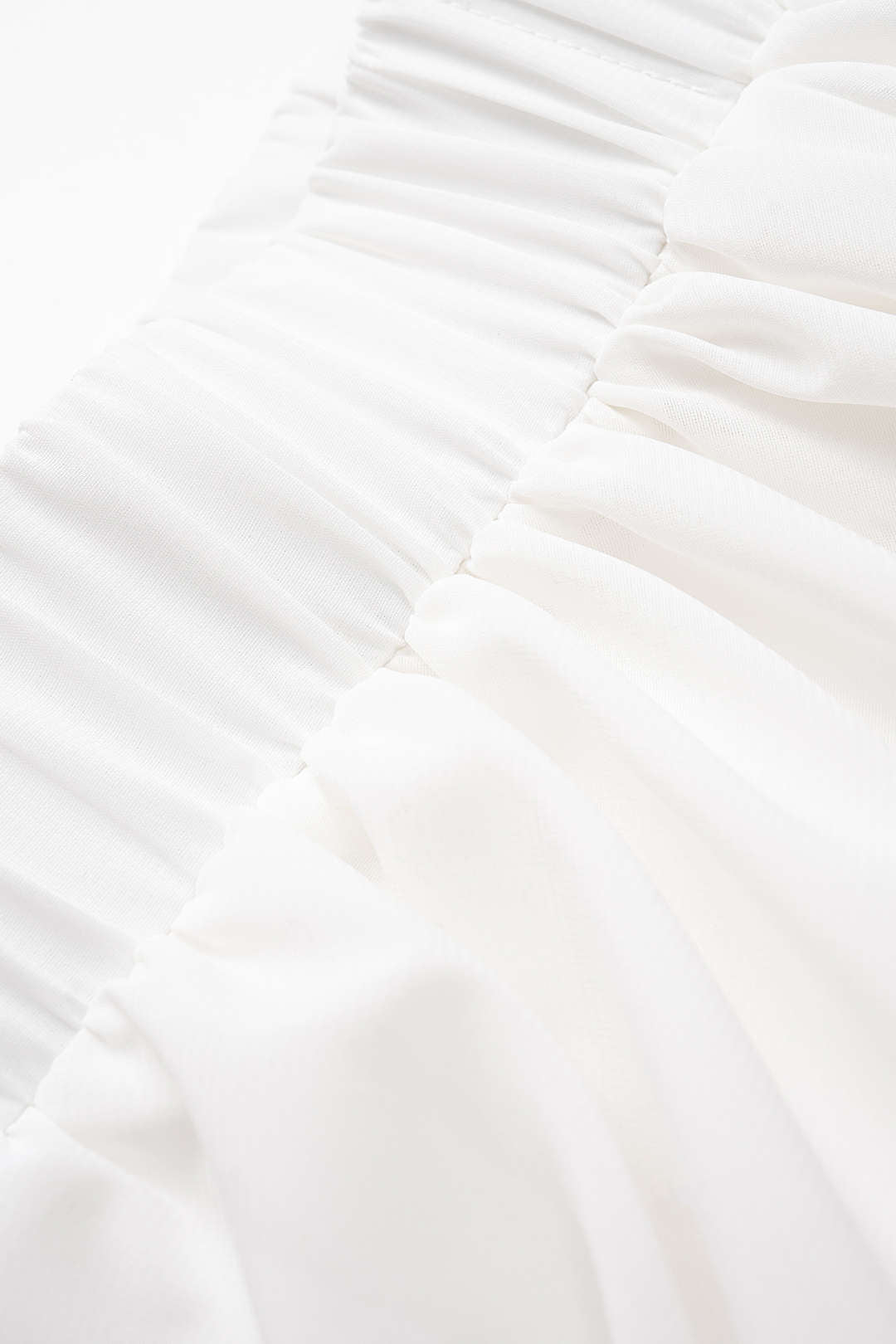 Chiffon Solid Ruched Trousers