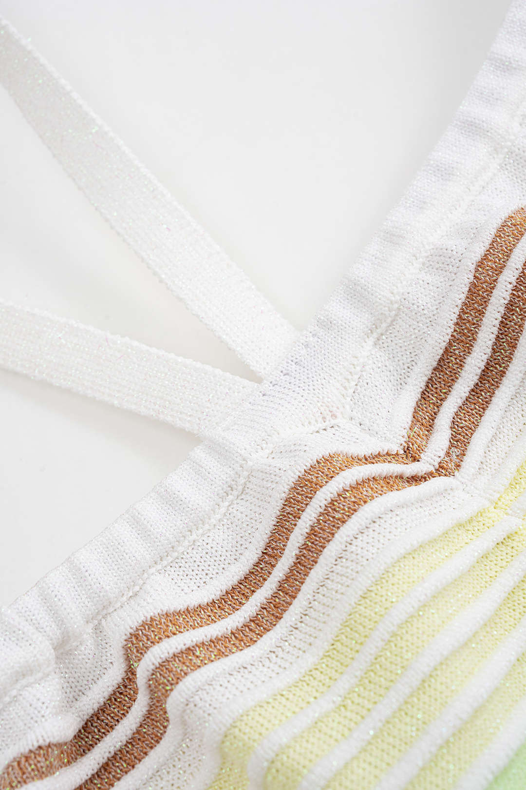 Knit Contrast Stripe Halter Neck Sleeveless Dress