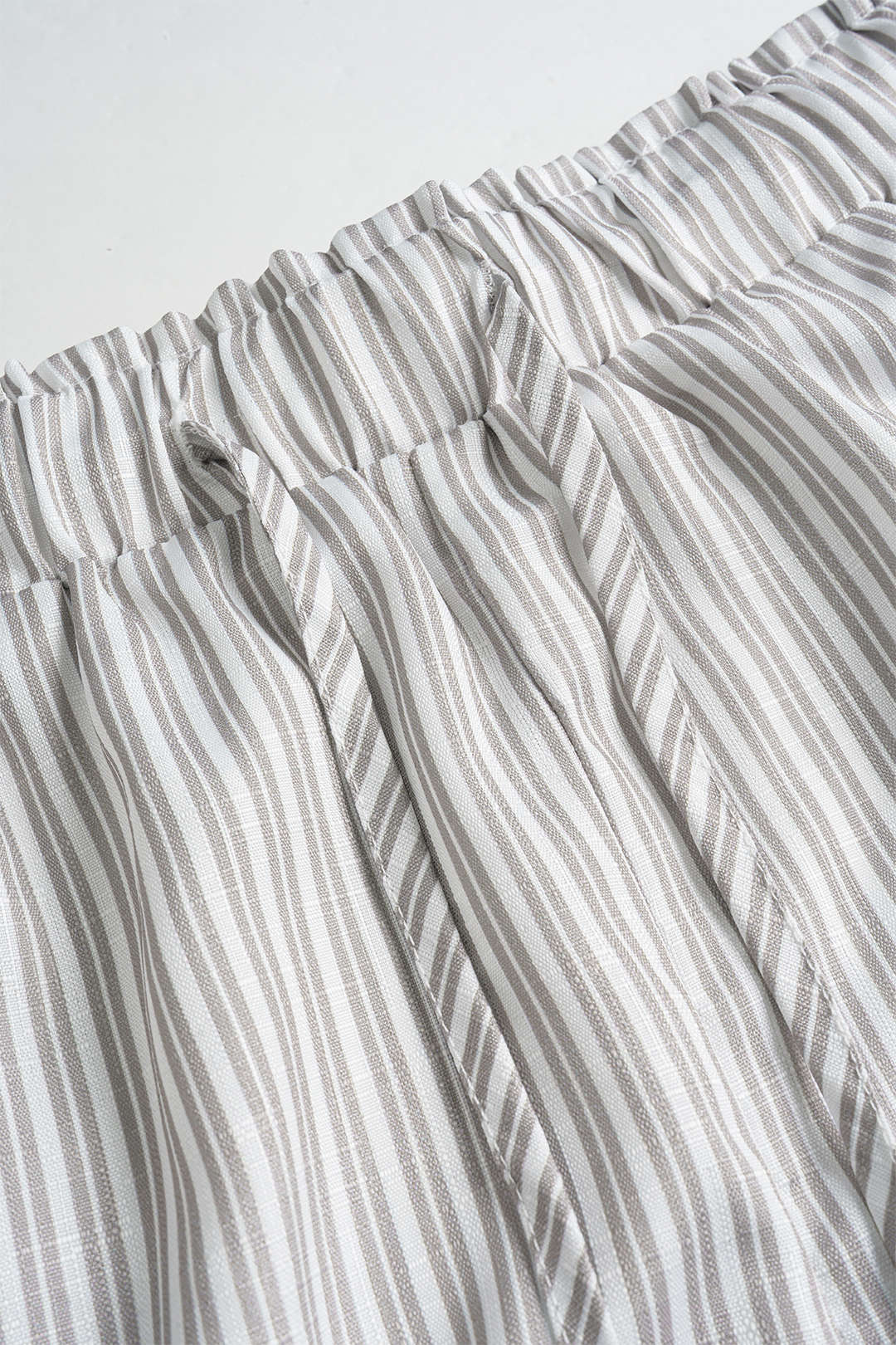 Contrast Stripe Print Shirt And Shorts Set