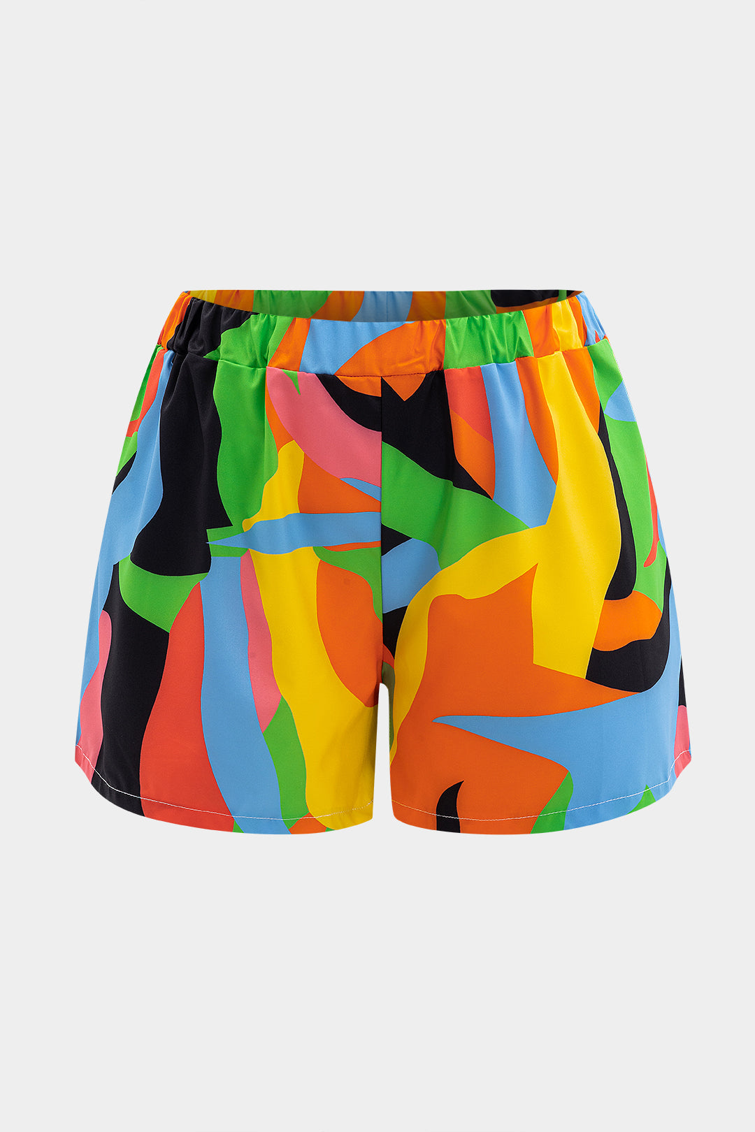 Plus Size Tropical Shirt And Shorts Set