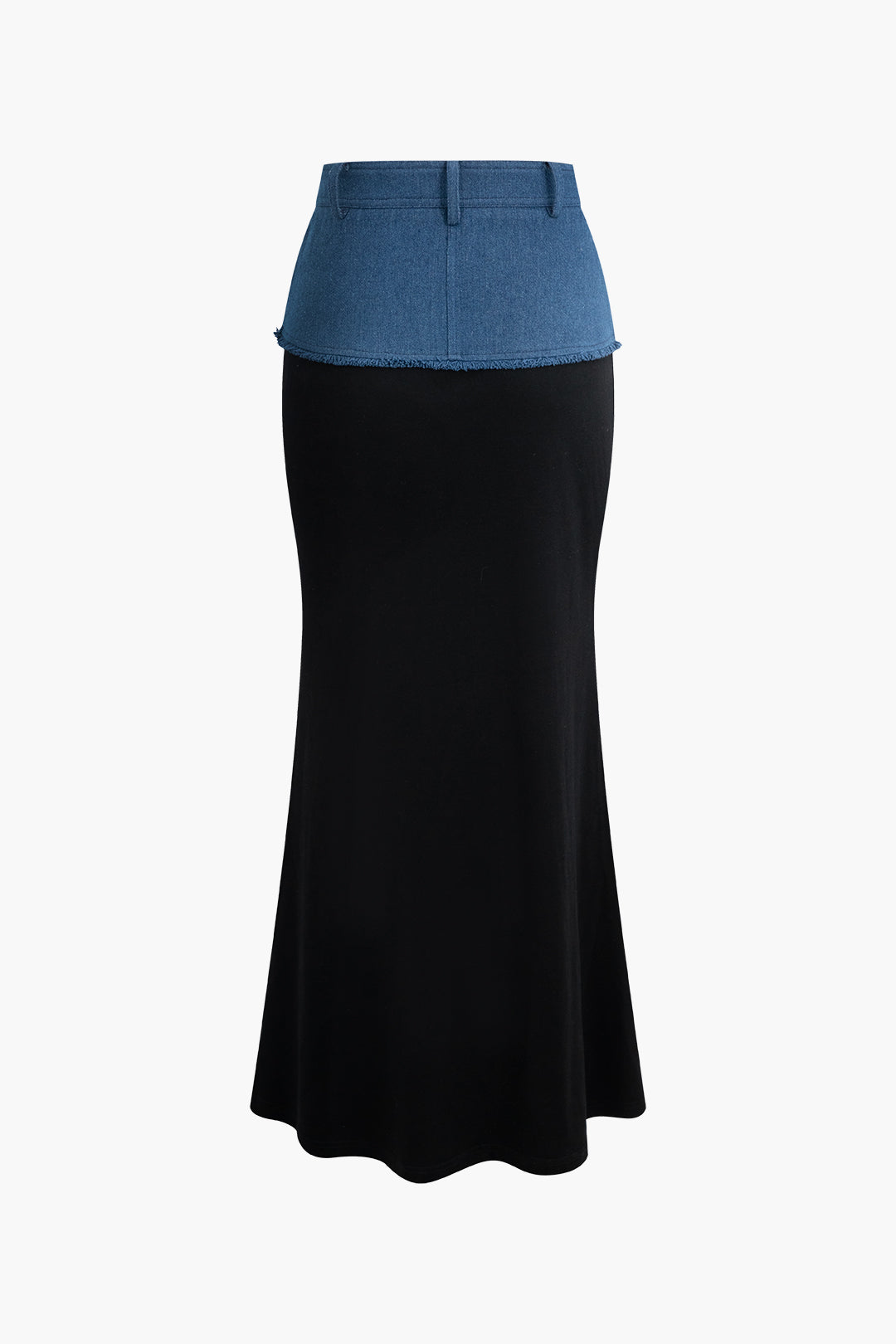 Denim Patchwork Skirt