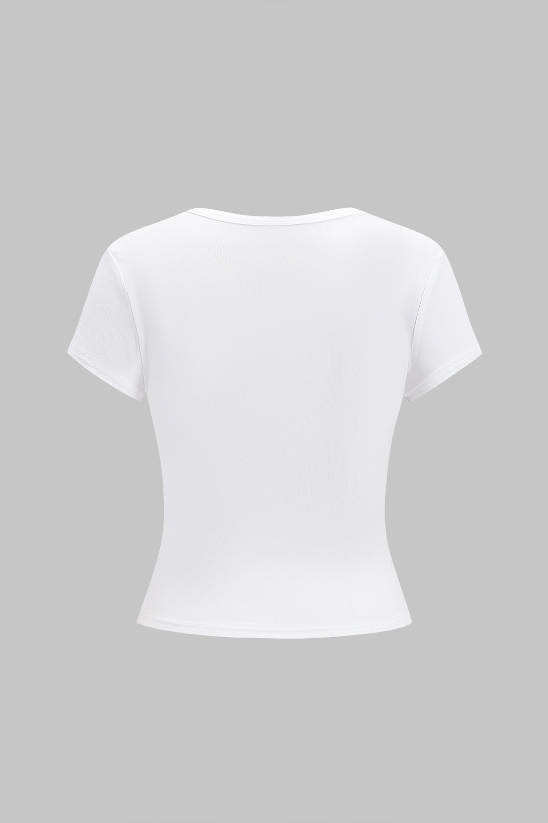 Crossed Ruched Short Sleeve T-Shirt