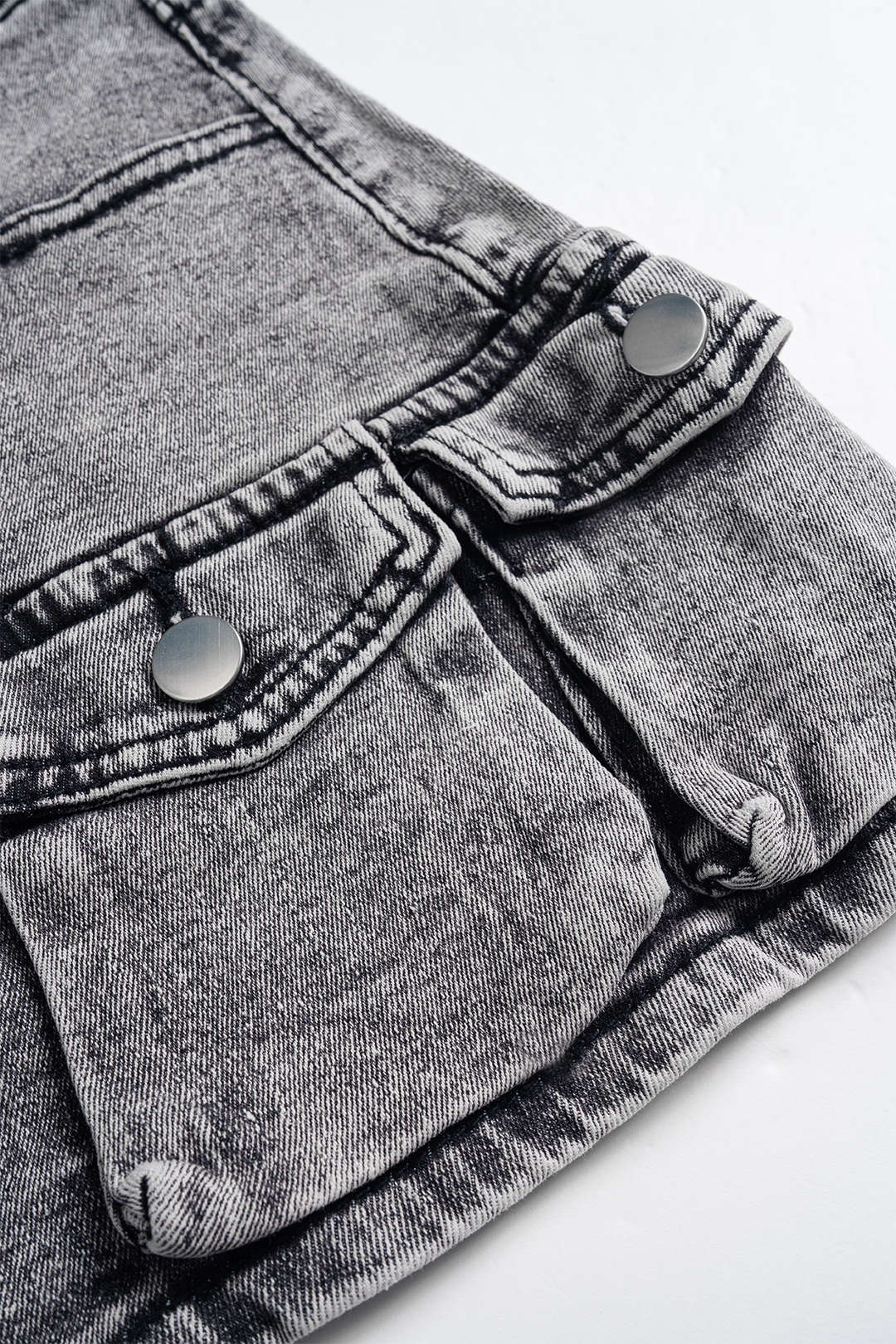 Denim High Waist Pocket Skirt