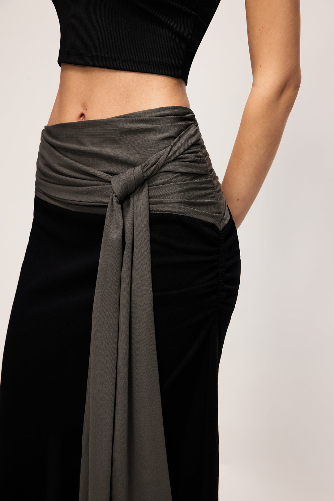 High Waist Tie-Up Skirt