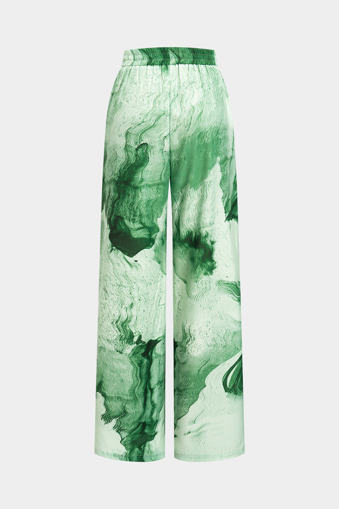 Retro Print Wide Leg Trousers