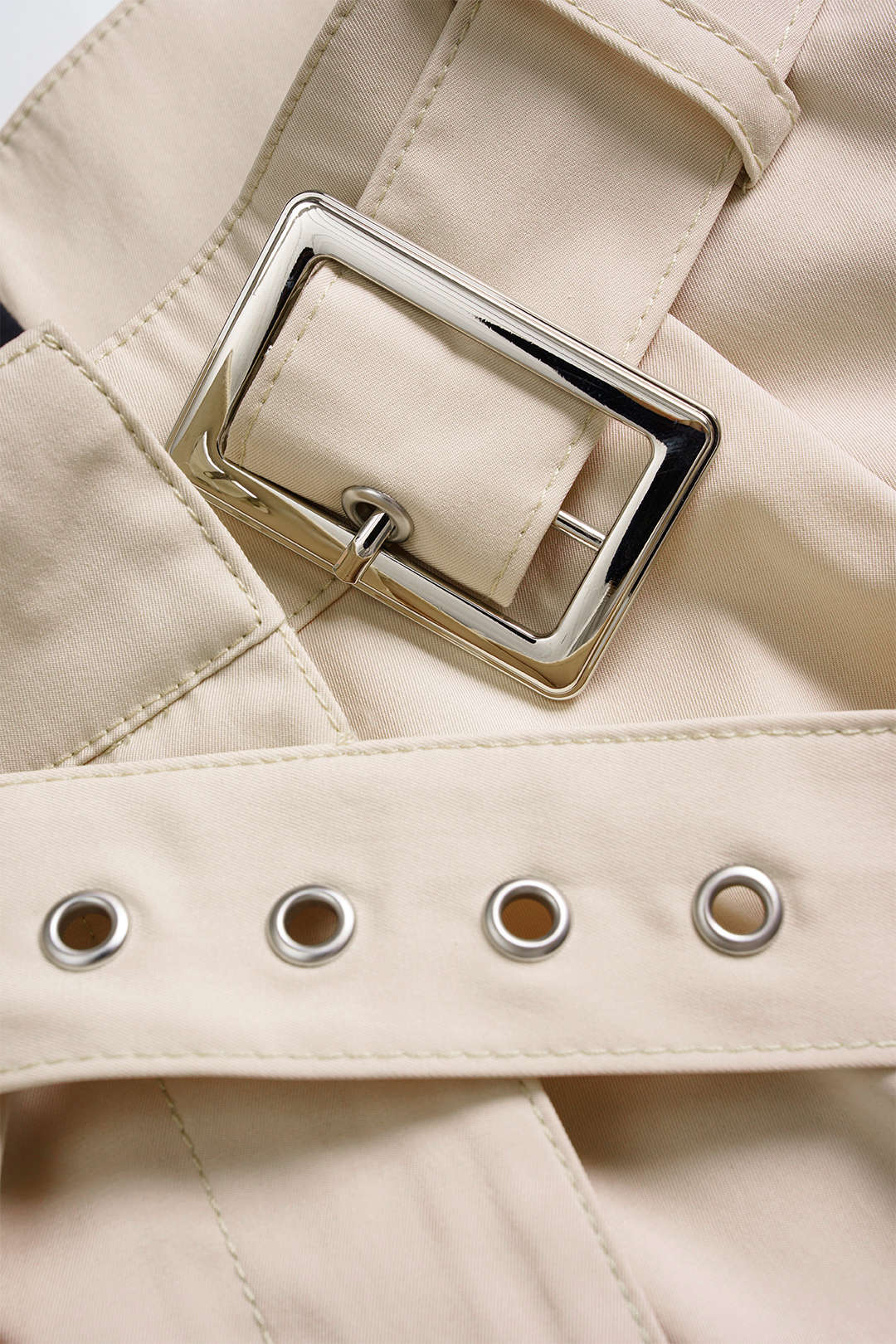 Solid Belted Shorts