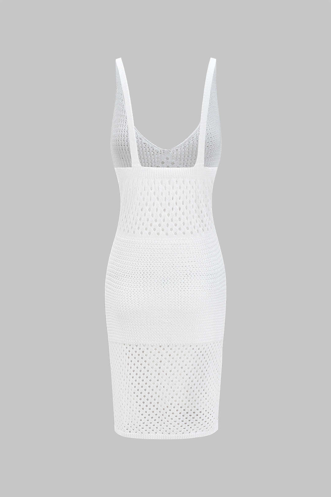 Knit Hollow Out Slip Slit Dress