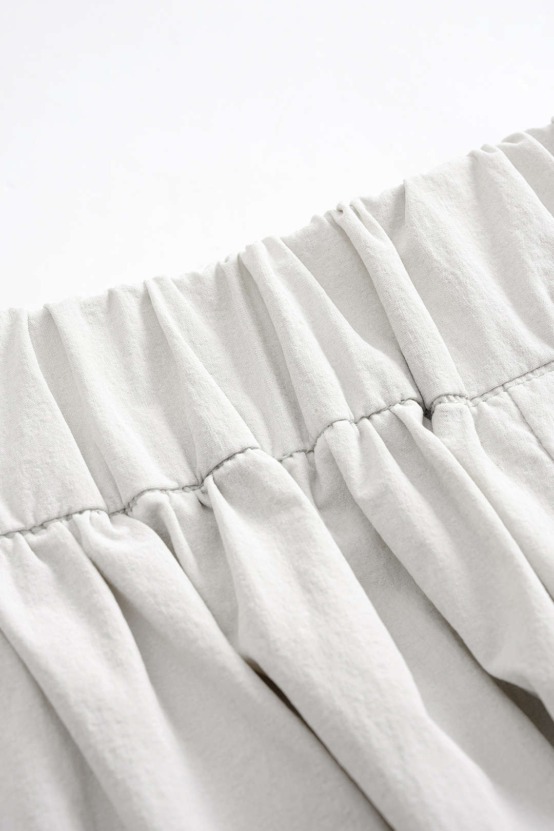Solid Ruched Lantern Trousers