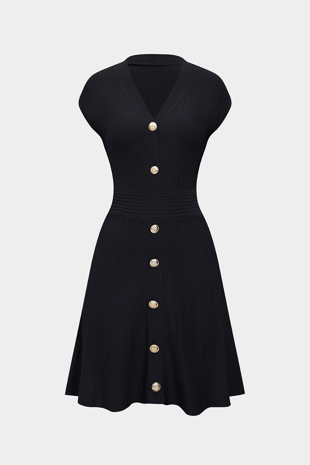 Knit V-Neck Sleeveless Dress
