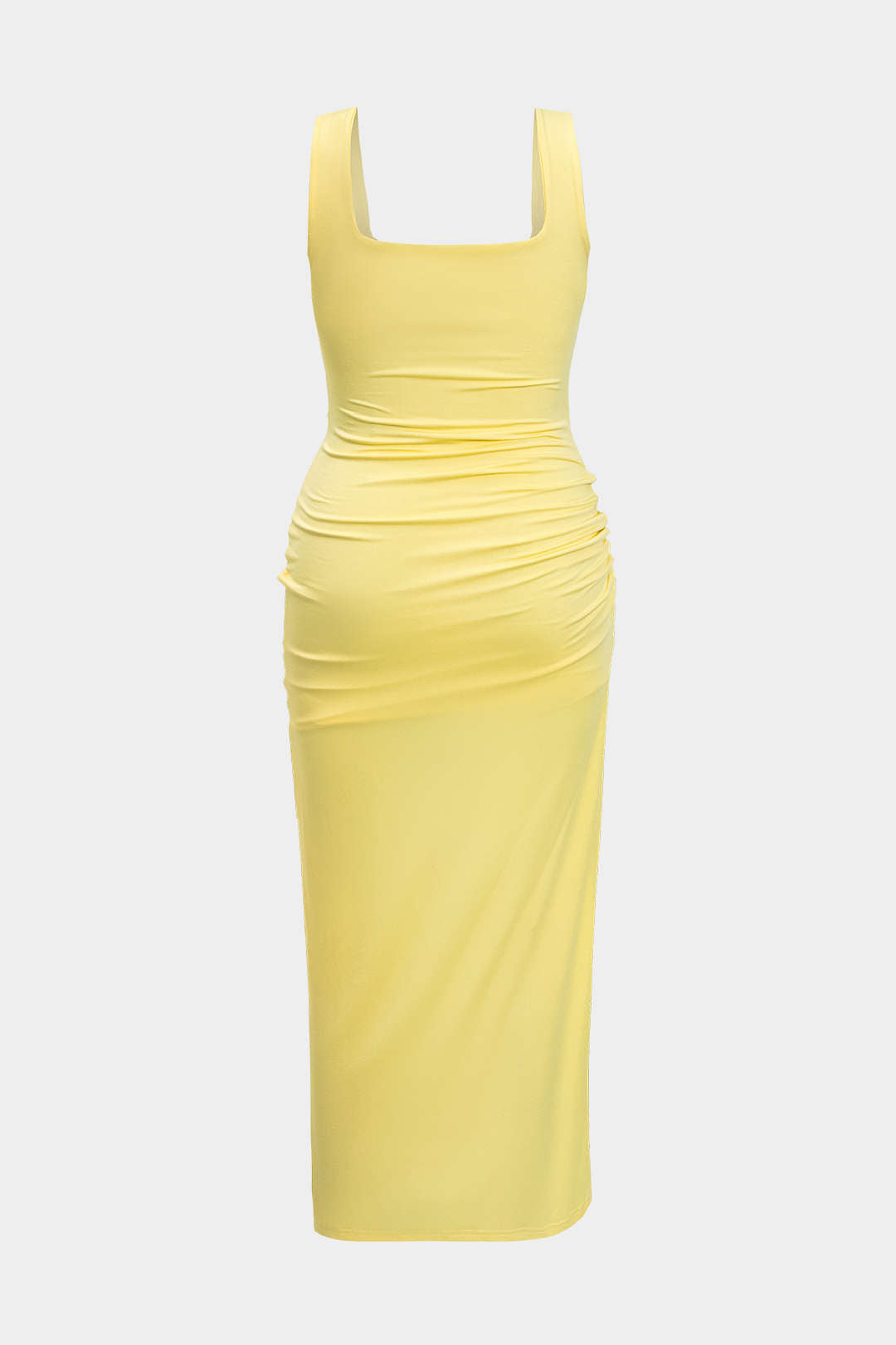 Plus Size Slit Twist Knot Midi Dress