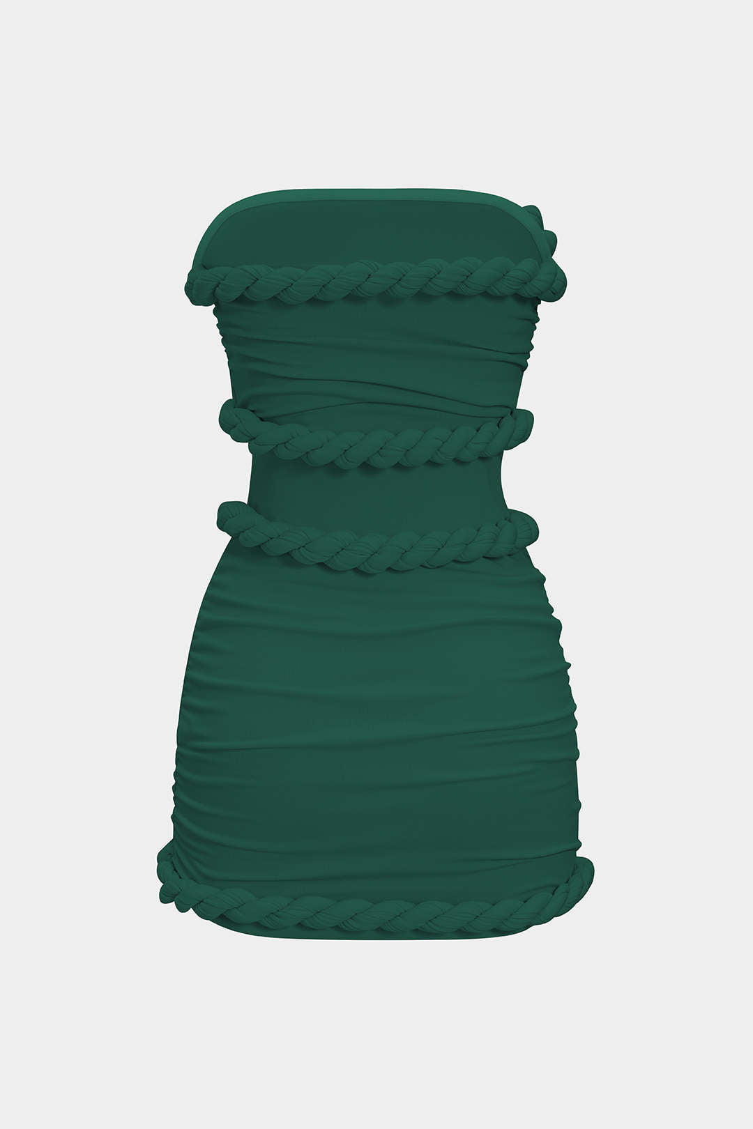 Twist Knot Strapless Sleeveless Mini Dress