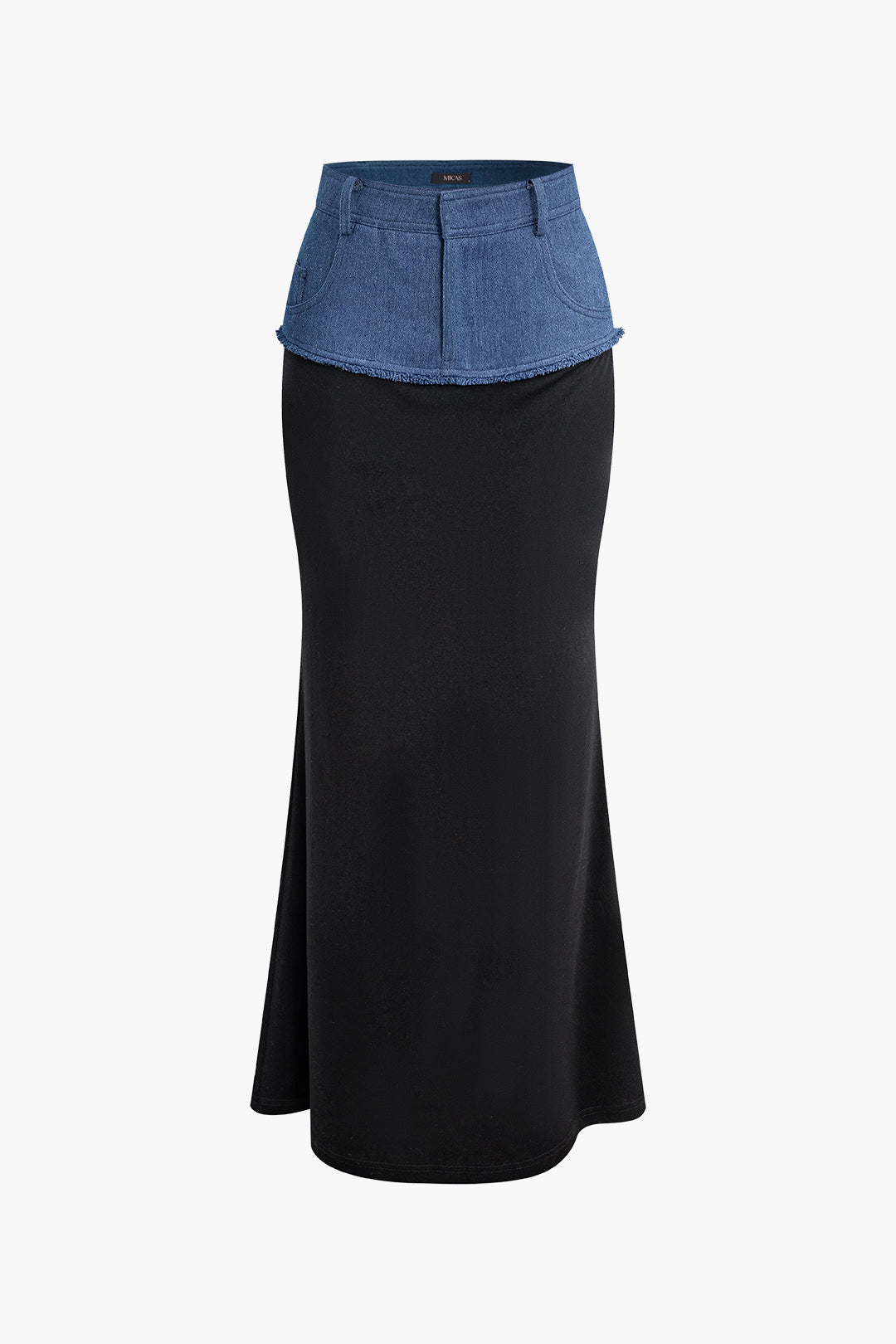 Denim Patchwork Skirt