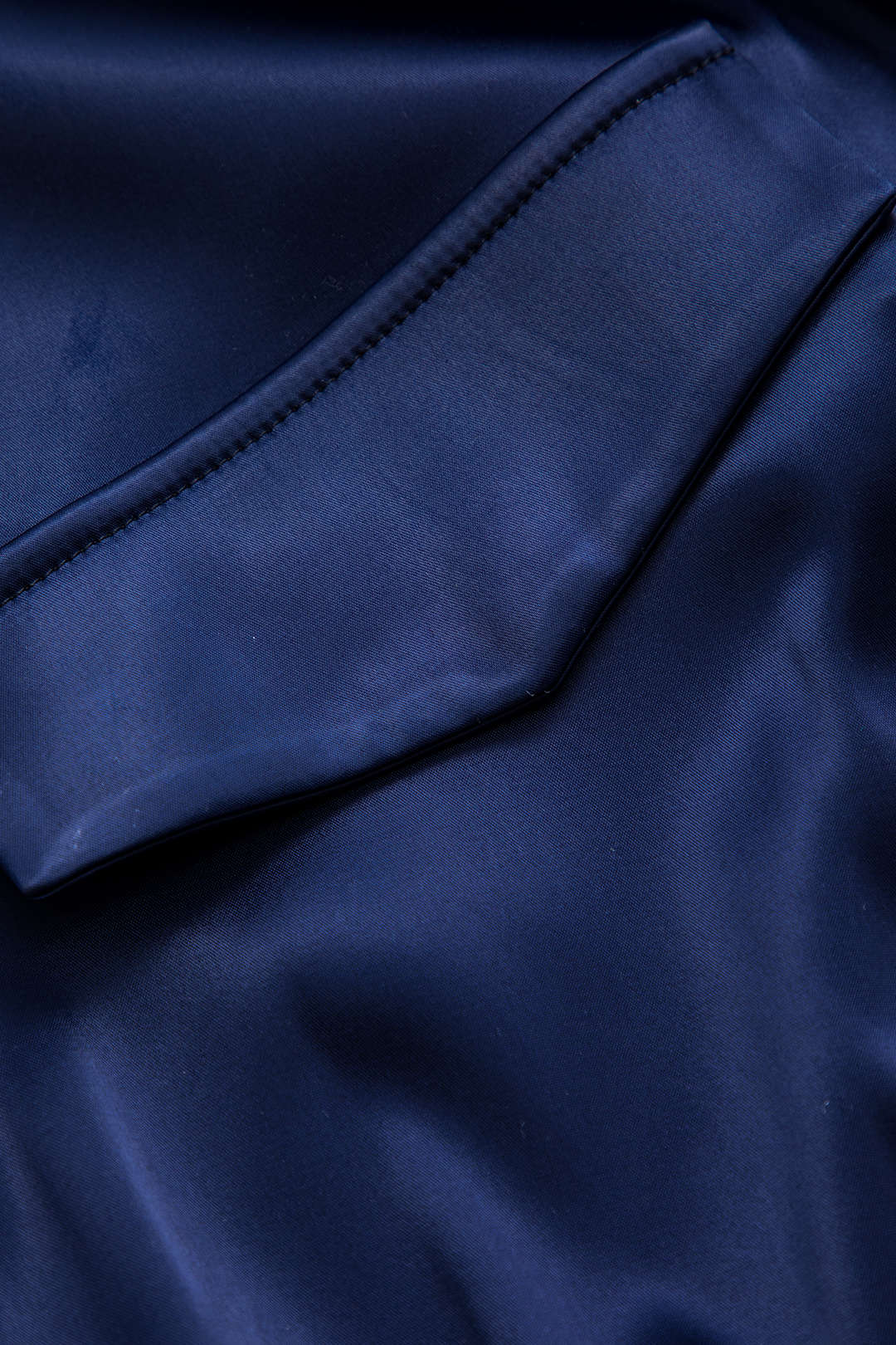 Satin Ruched Drawstring Pocket Long Sleeve Mini Dress