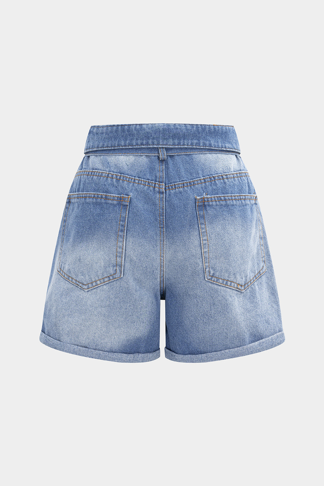 Denim Belted Shorts
