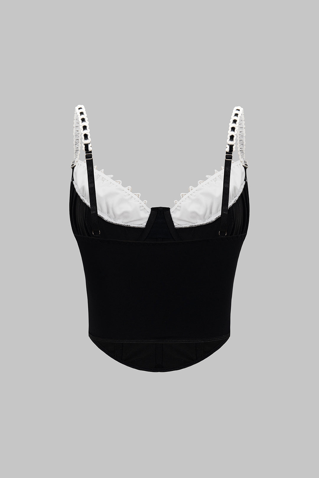 Ruched Mesh Patchwork Cami Top