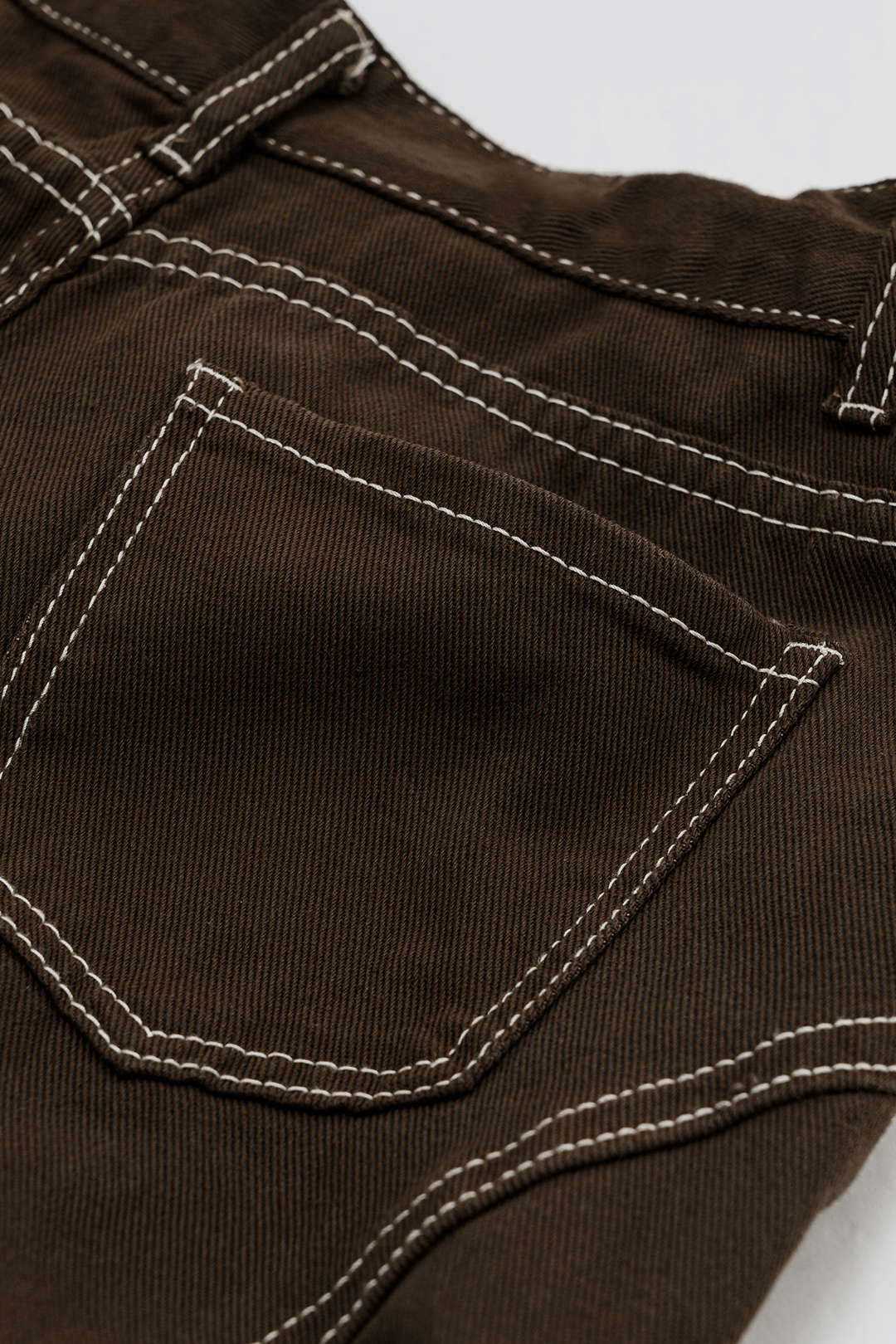 Denim Seamdetail High Waist Straight Leg Jeans