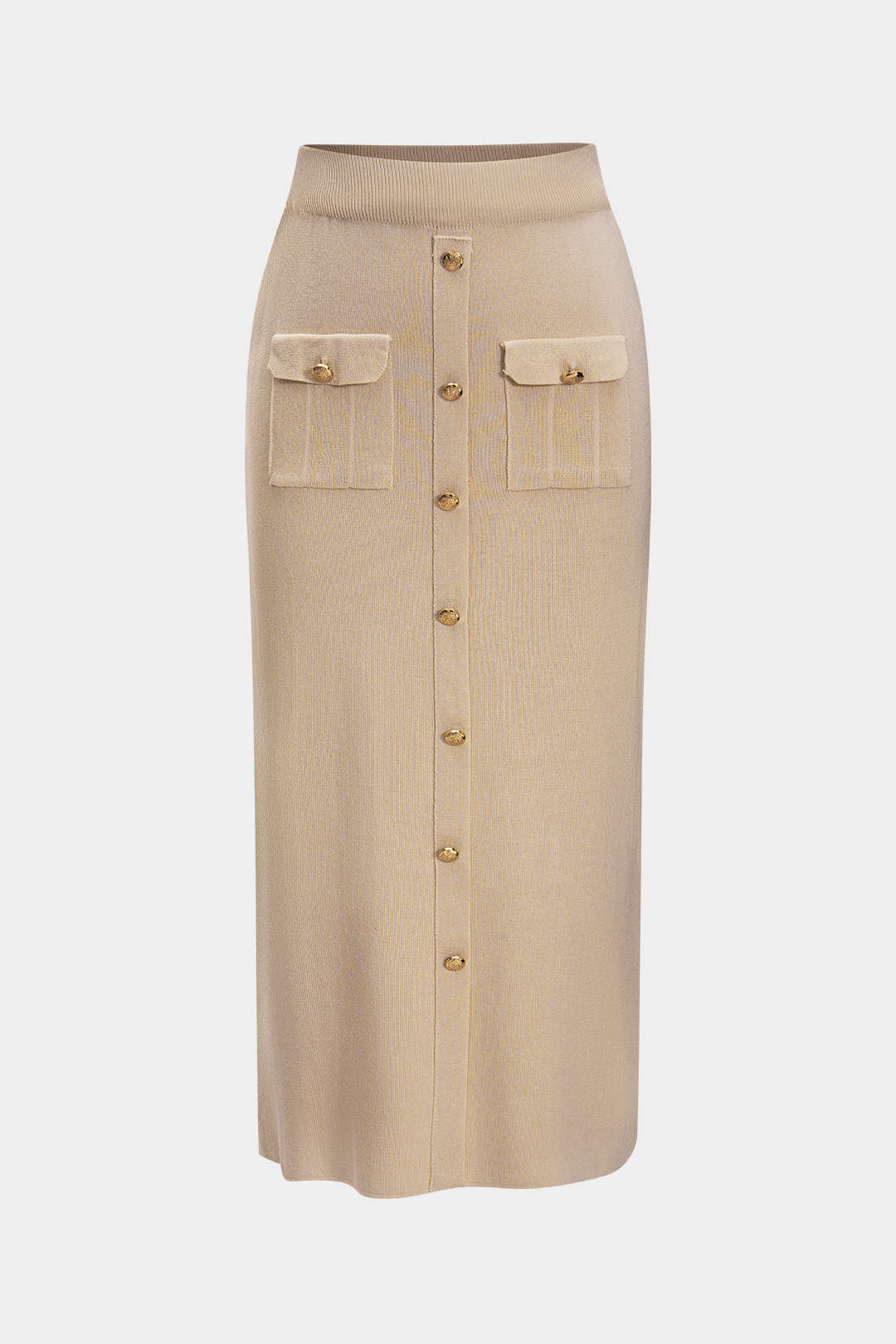 Knit Metallic Detail Tank Top And Skirt Set